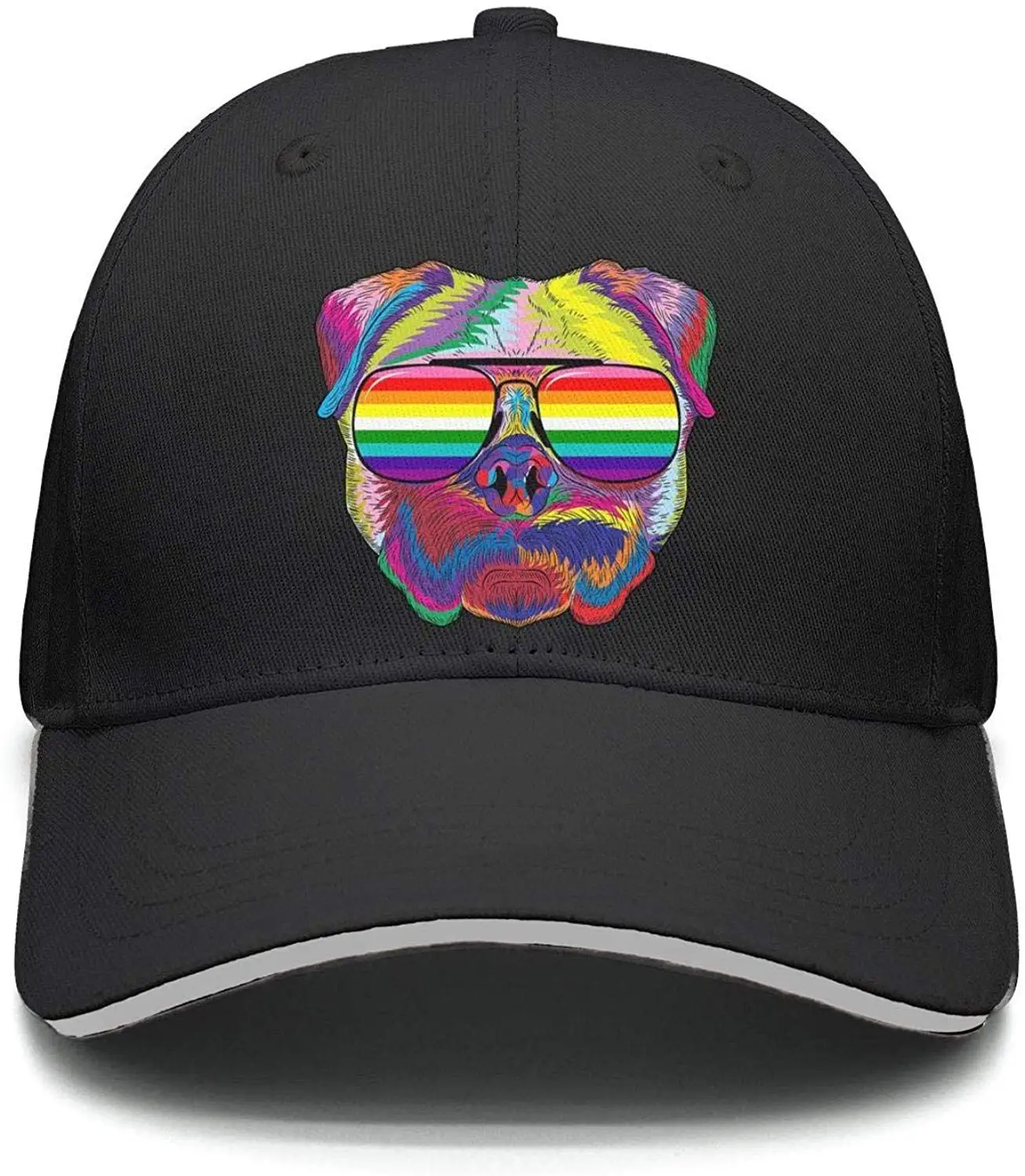 Gay Pride логотип Радуга Мужская Повседневная Регулируемая сетка козырек хлопок бейсбольная Кепка шляпа