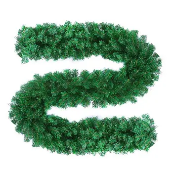 

Artificial Christmas Tree Hanging Branches Green Rattan Spruce Fir Wreath for Front Door Festive Imitation Decoration