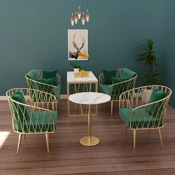 

Tea shop coffee shop net red simple negotiation reception lounge area lounge bar restaurant dessert table and chair combin