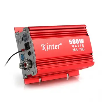 

MA-700 500W 87.5MHz - 108.0MHz Aluminum Alloy Car Motorcycles 2 Channels Audio AMP Amplifier Support USB MP3 FM Input