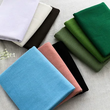 

Polyester Canvas fabric green rough solid linen fabric for sewing bags or storage Home textiles decoration W300022
