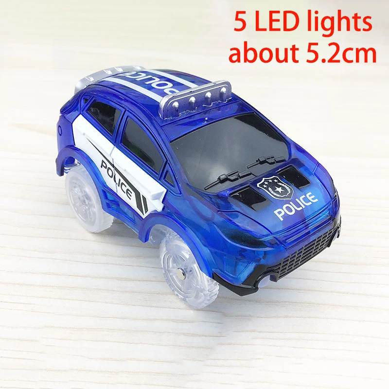 5 LED Lights 3 цвета трек автомобиль игрушка полицейский трек автомобиль игрушки модель гоночный автомобиль игрушки светящийся трек запчасти гоночная Электроника светящиеся автомобильные огни - Цвет: 5 LED Lights