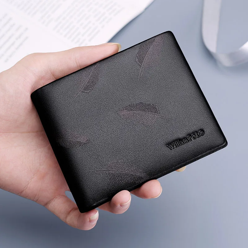 

Мужские бумажники, мужские держатели для карт из чистой воловьей кожи, многофункциональные, тонкие, повседневные, деловые, универсальные, дистанционный дизайн, WILLIAMPOLO