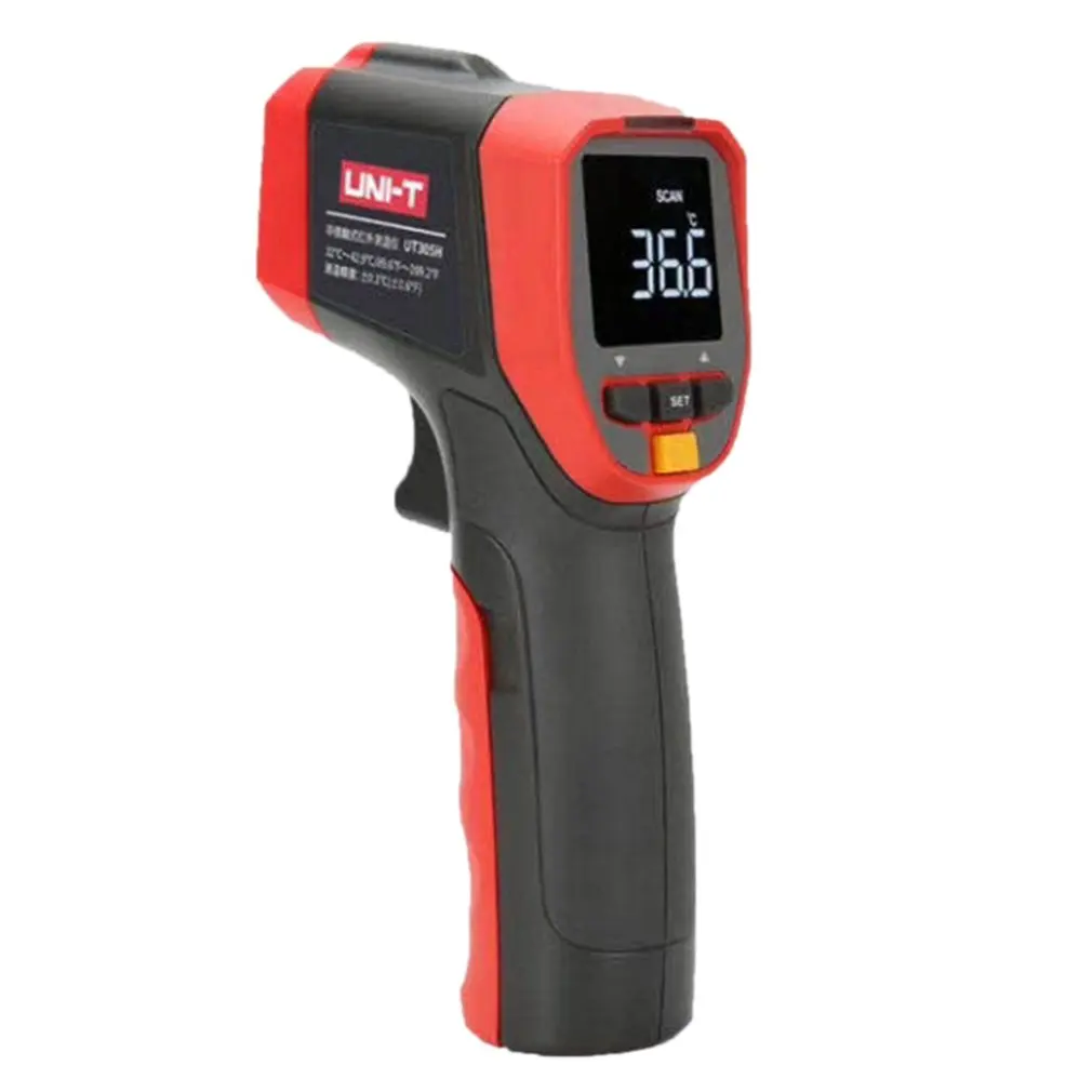 

Handheld Infrared Thermometer Digital Bath Plastic Non-contact High Precision Portable Unit UT30H Red