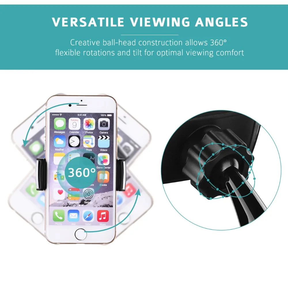 Mpow 2-in-1 Universal Car Mount Phone Holder Windshield Dashboard Air Vent GPS Holder For Car 360 Degrees Rotation Cheap Stand (1)