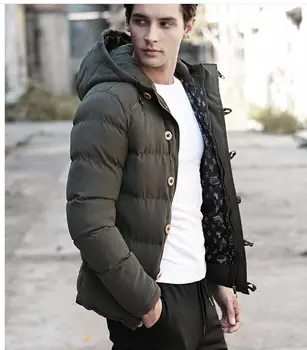 

2019 new Winter men hooded thick stripe large casual coat men M-4XL42