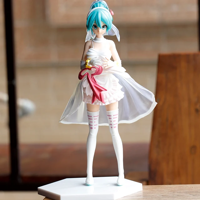 2020 New 23cm Anime Pink Sakura Ghost PVC Action Figures Girls Model Toys Collecting Gifts for Girls Dress wedding Spring 25cm miku