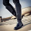 New 2022 Spring Fall  Knee High Military Boots Men Artificial Leather Motorcycle Boots Men's Long Riding Boot ► Photo 3/6