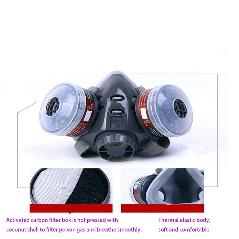 2 In 1 Dust or fog Mask Respirator Anti-dust Anti Industrial Construction Pollen Haze  Family & Professional Site Protection