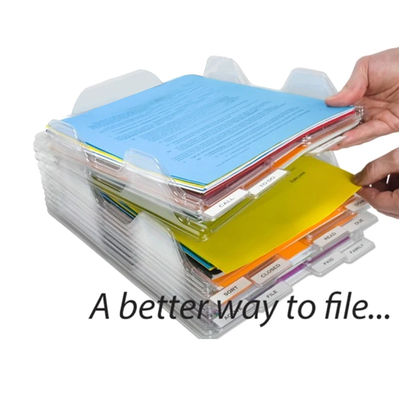 

10pcs/set Useful File Storage Rack Document Organizer A4 Desk Storage Box Stackable Magazine Paper Office Organizer Tray Shelf