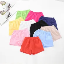 Модные летние новые стильные повседневные пляжные штаны для маленьких мальчиков и девочек; однотонные короткие брюки для малышей; Детские шорты; От 1 до 11 лет