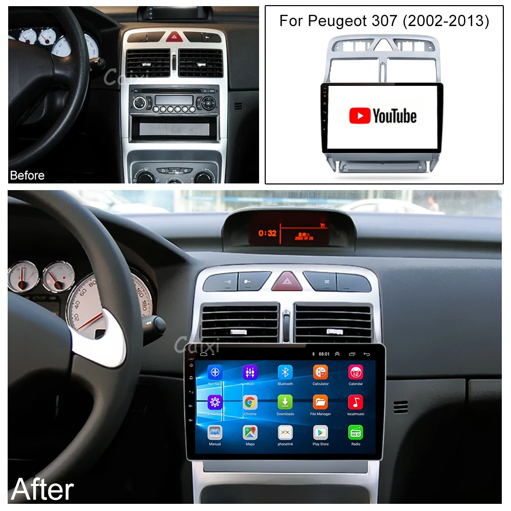2 din Android 9,0 Автомобильный мультимедийный плеер gps навигация Мультимедиа для peugeot 307 307CC 307SW радио 2002-2013 Автомагнитола стерео