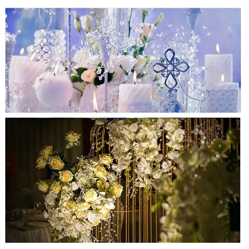 100/120/150cm Acrylic Crystal Bead Curtain Clear Water Drop Diamond Shape Branch String Garland For Wedding Party Decor Supplies
