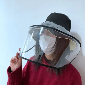 

Epidemic Protection Hat Anti Saliva Fog Hat with Face Shield Hat Fisherman's Hat for Women Removable for Men & Women Camping, Hi