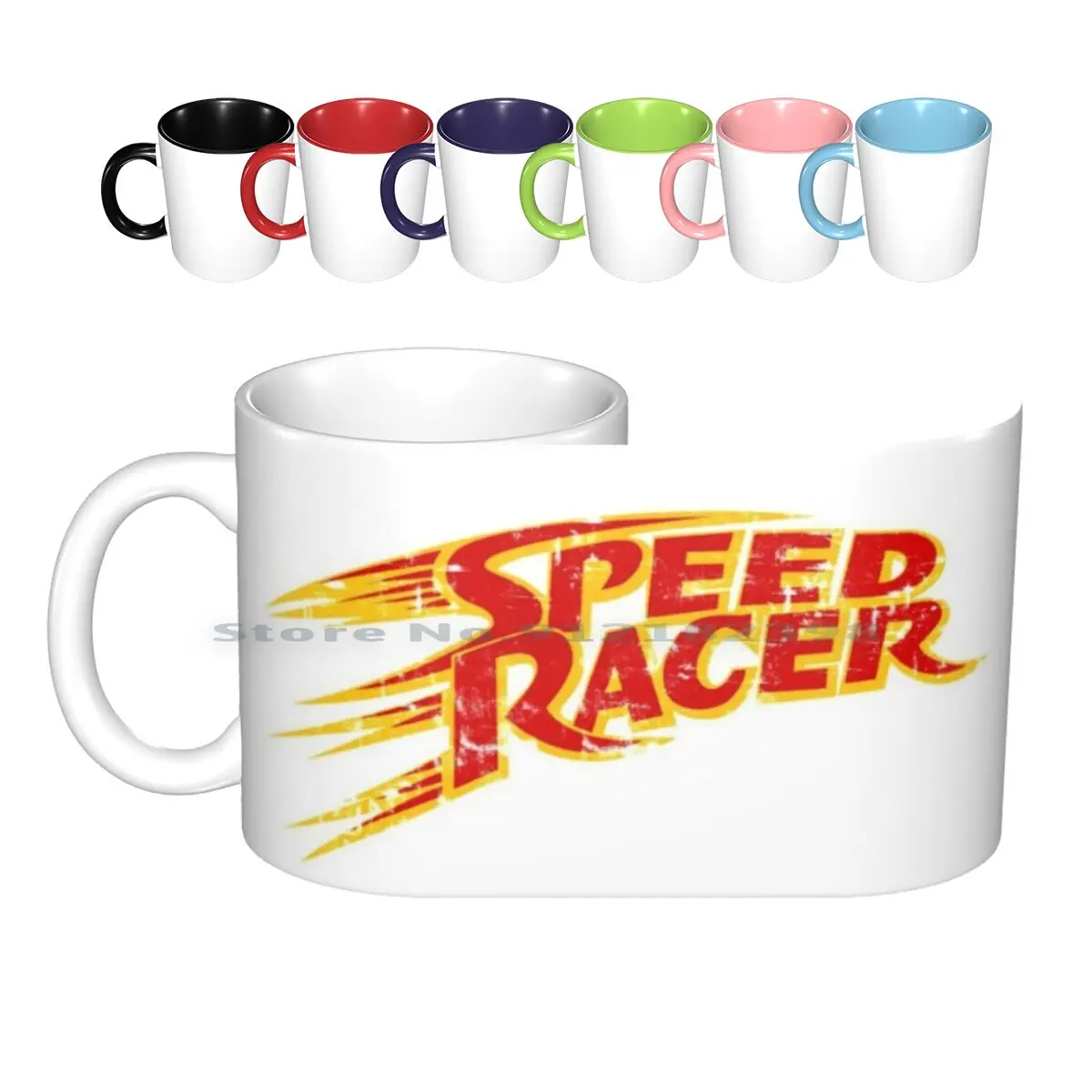 Tazze In Ceramica Vintage Tazze Da Caffè Tazza Da Tè Al Latte Go X Racer X Mach 5 Mach Five Mifune Anime Racing Car Chiim Chiim Cartoon