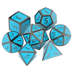 DND Juego de dados de Metal poliédricos, juego de dados de Metal de dragón para juegos de rol, juego de rol, accesorio de sobremesa