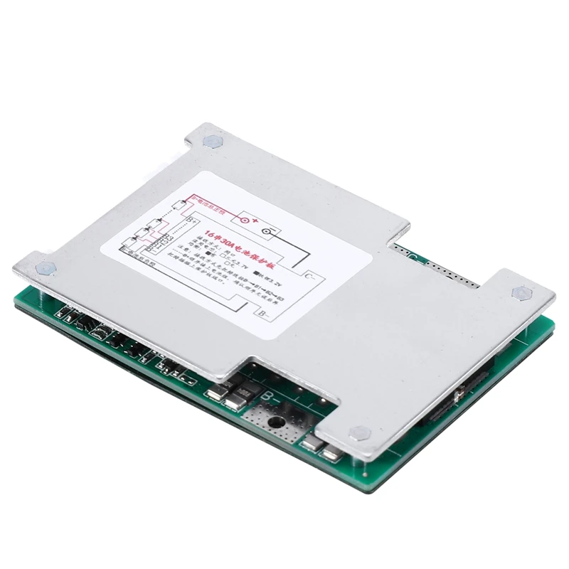 16S 48V 30A LiFePo4 плата защиты батареи BMS PCB с балансом для электровелосипеда EScooter
