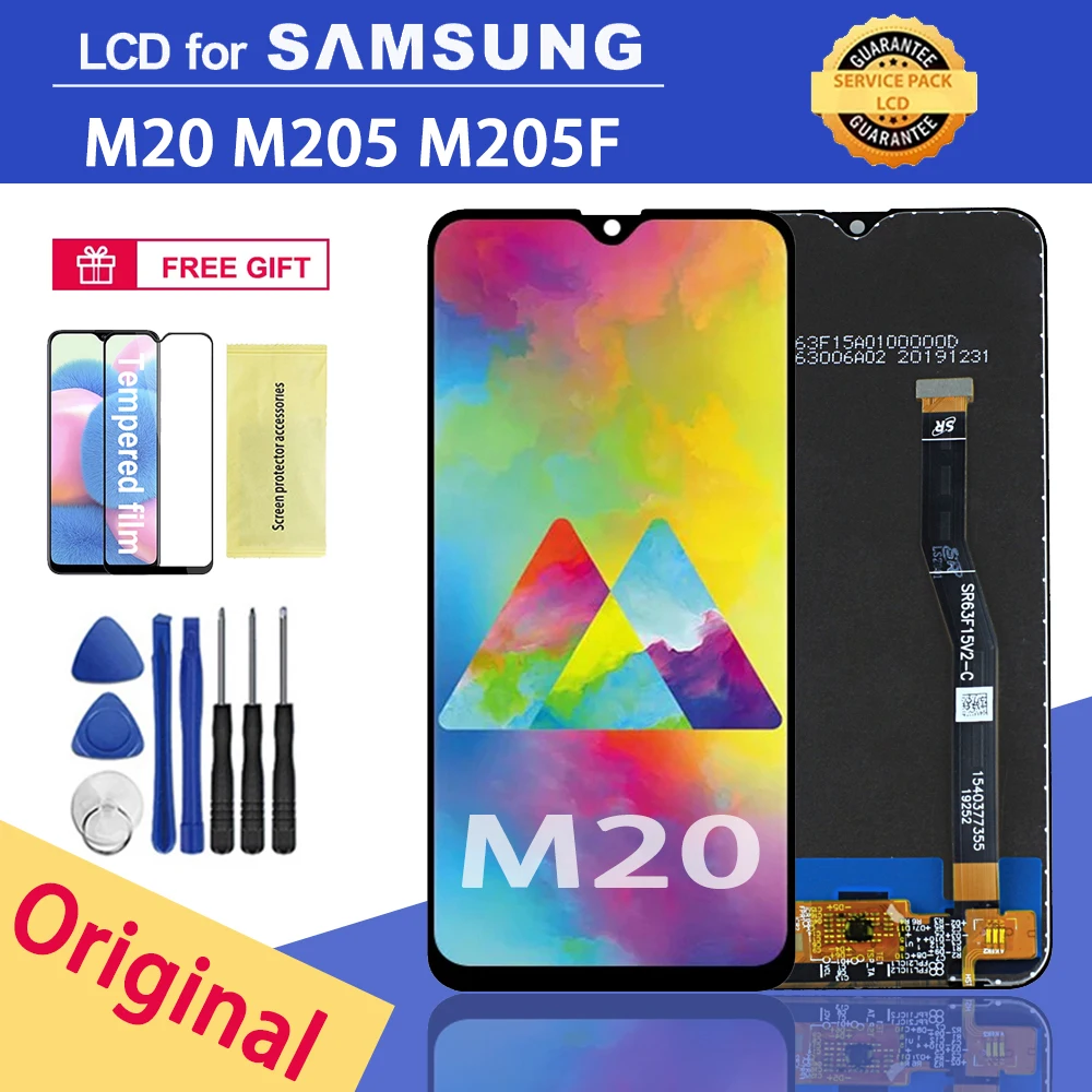 6 3 &quotОригинальный ЖК-дисплей для Samsung Galaxy M20 2019 SM-M205 M205F с цифровым