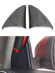 Autocollant décoratif en Fiber de carbone chromé pour MG ZS 2017 2018 2019, accessoire de couverture triangulaire pour porte et fenêtre de voiture 
