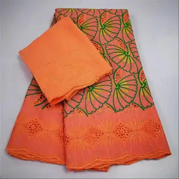 

Nigeria cotton fabric 2020 high quality lace dubai fabric soft embroidery swiss voile lace in switzerland 5+2yards/lot