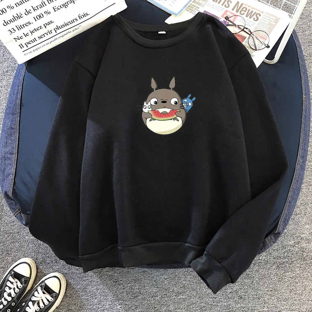 Забавная объемная куртка с капюшоном и милым принтом кота Kawaii Harajuku, толстовка, теплая уличная одежда Kpop, топы для женщин, повседневная одежда в японском стиле - Цвет: black