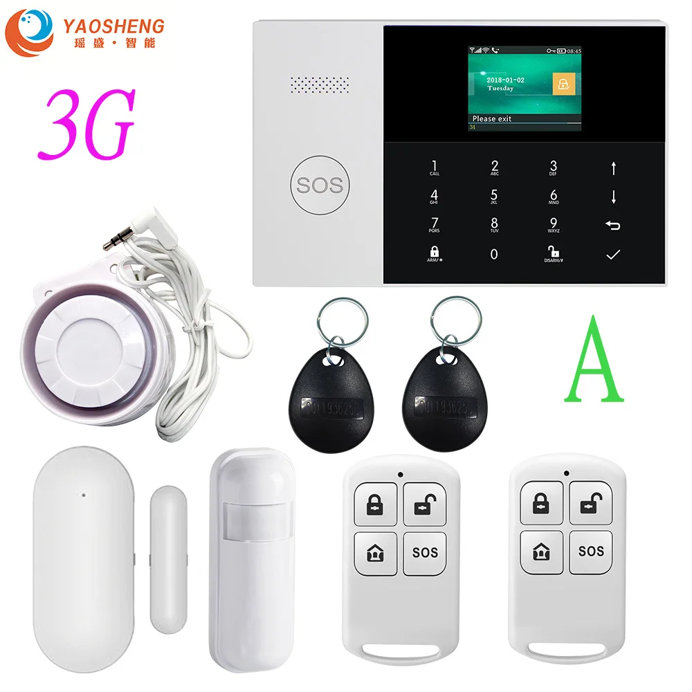 YS-023-PG-105-3G-A 3g Беспроводной Wi-Fi SIM GPRS SMS смарт-пульт дистанционного управления APP Top Home/Factory/House охранная сигнализация хост для IOS Android - Цвет: YS-023-PG-105-3G-A