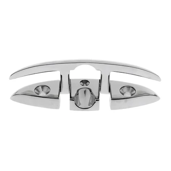 

2x Boat Marine Stainless Steel Flip Up Folding Pull Up Dock Cleat Flush Mount 155mm