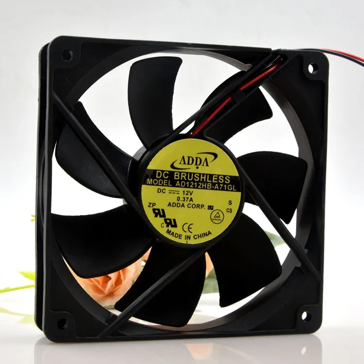 Чехол с бесшумным охлаждающим вентилятором Adda 12025 12V 0.37a AD1212HB-A71GL 12 см | Компьютеры