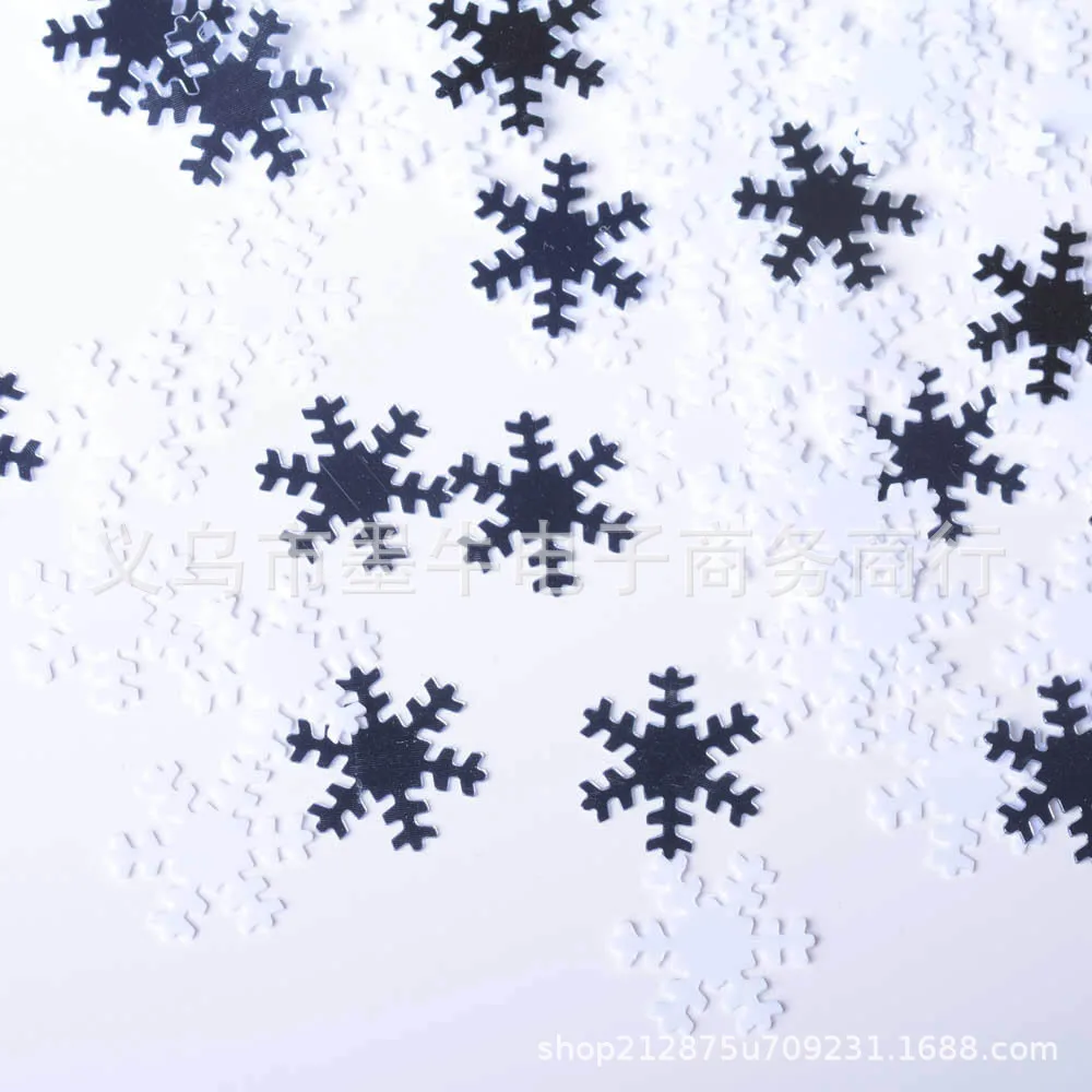 18 Size Silvery White Color Mixture Christmas Snowflake Confetti Christmas Party Decorations DIY Gift