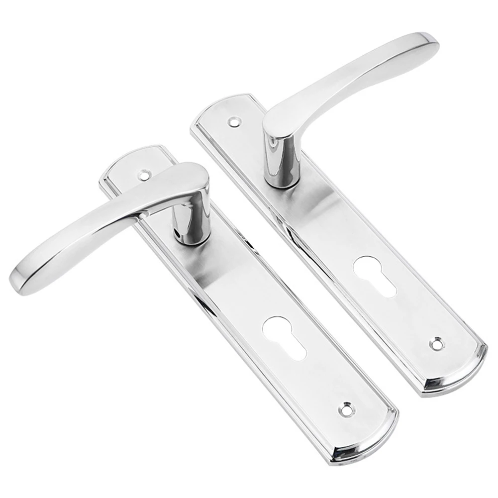 

Bathroom Replacement Stainless Steel Holes Durable Part Locks Spring Door Handle Kitchen Mute Hardware Home Bedroom Hexagon Tool