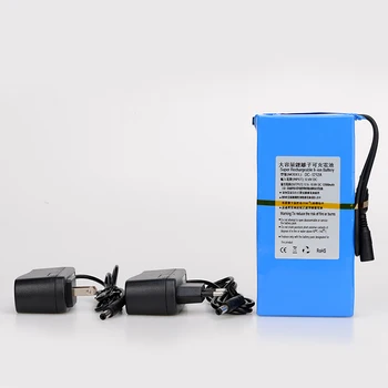 

New Portable 12V 12000mAh Rechargeable lithium-ion Battery Pack with 12.6v 1.2Ah AC Power Charger DC-1212A Batteries