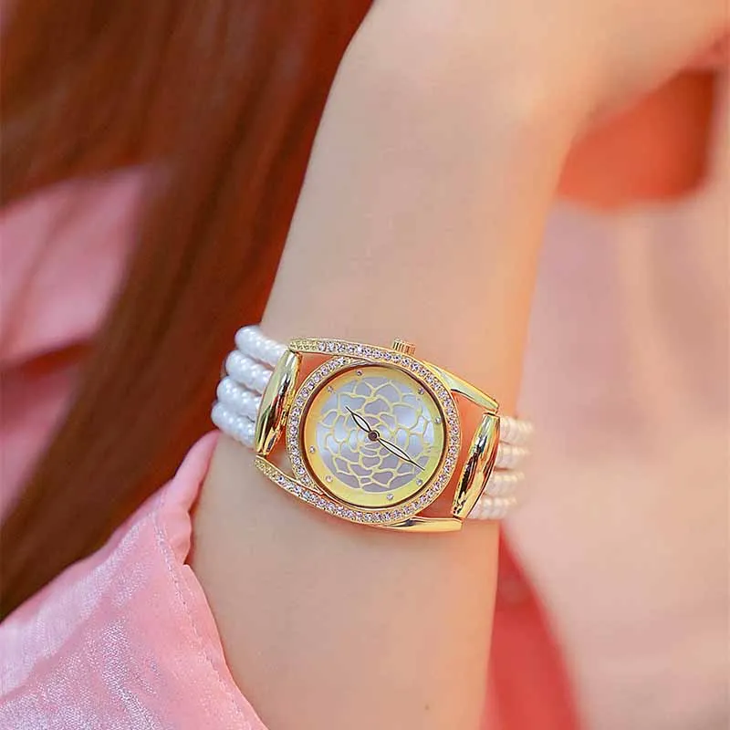 Relojes para mujer женские кварцевые часы Роскошные бриллиантовые жемчужные элегантные нарядные часы женские наручные часы Relogios Femininos