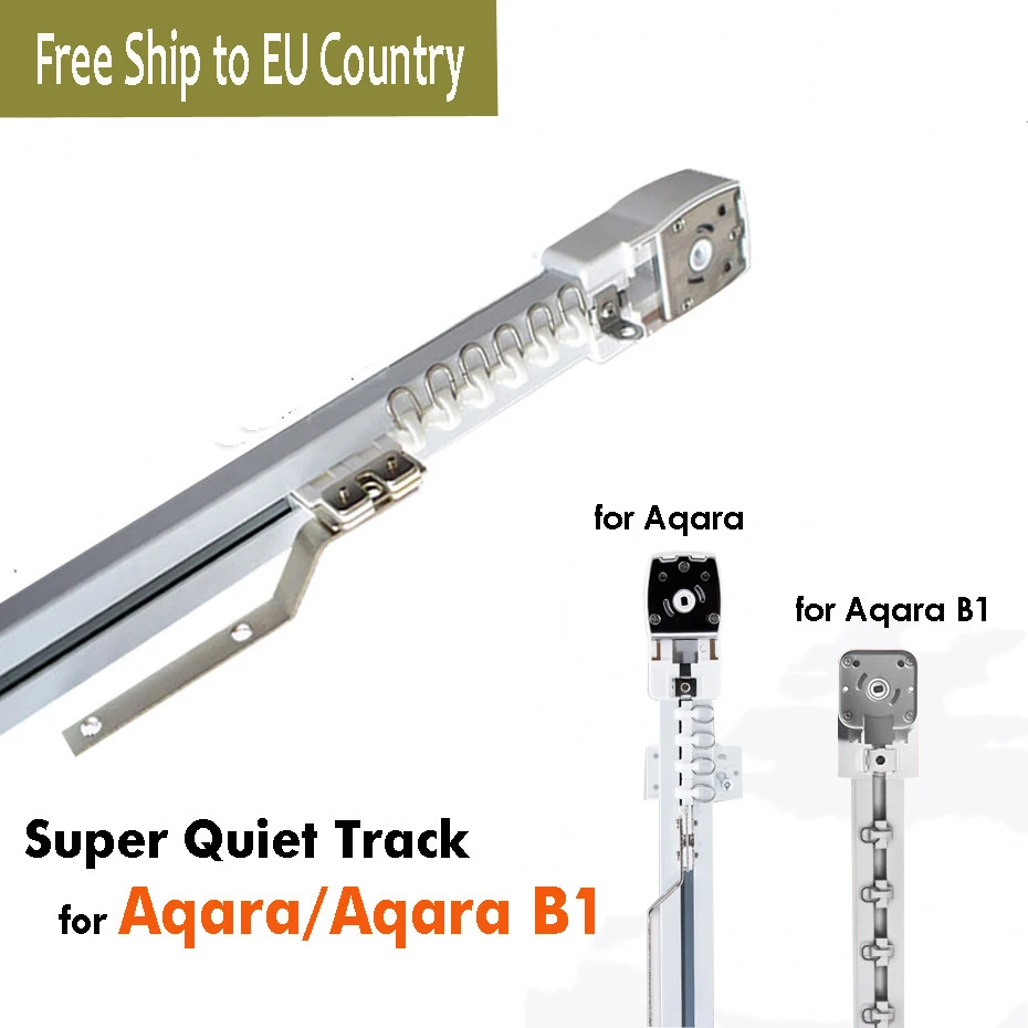 Customize Super Silent Electric Curtain Finished Rails for xiaomi Aqara Aqara B1 Motor,mi Home App Remote Control,free to EU Country