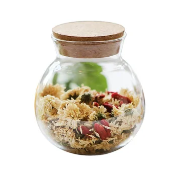 

2pcs Grain Canister Durable Empty Storage Bottle Storage Container Clear Glass Jar for Kitchen