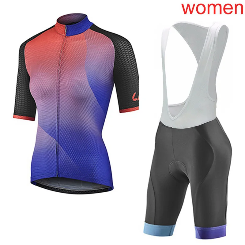 

New LIV Women Short Sleeve Cycling bib shorts sets MTB Bike Clothing Quick-Dry Racing Bicycle Clothes Ropa Ciclismo Cycling Suit