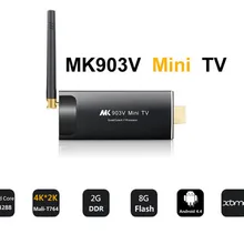 MK903V RK3288 четырехъядерный Android 7,1 ТВ-накопитель 2 Гб ОЗУ 8 Гб ПЗУ HDMI 4K* 2K H.265 2,4 ГГц/5 ГГц двойной WiFi OTG USB 1080P ТВ-ключ