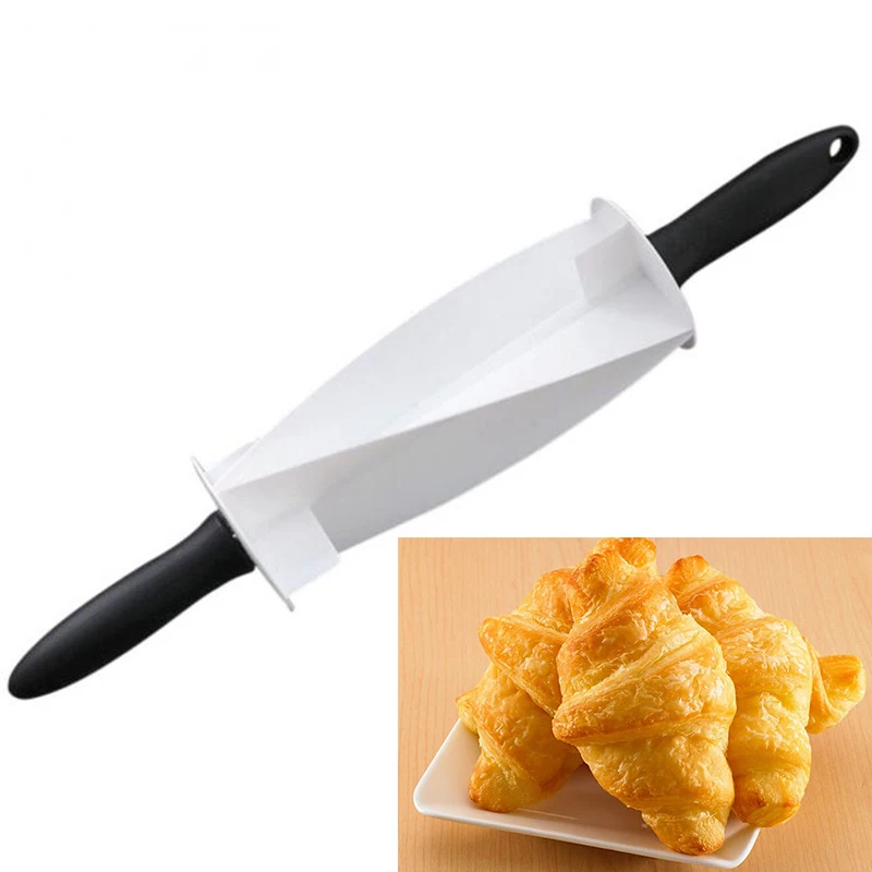 Croissant Rolling Pin Roller Cutter Dough Cutters Croissant Baking Tool DIY For Cutting Dough