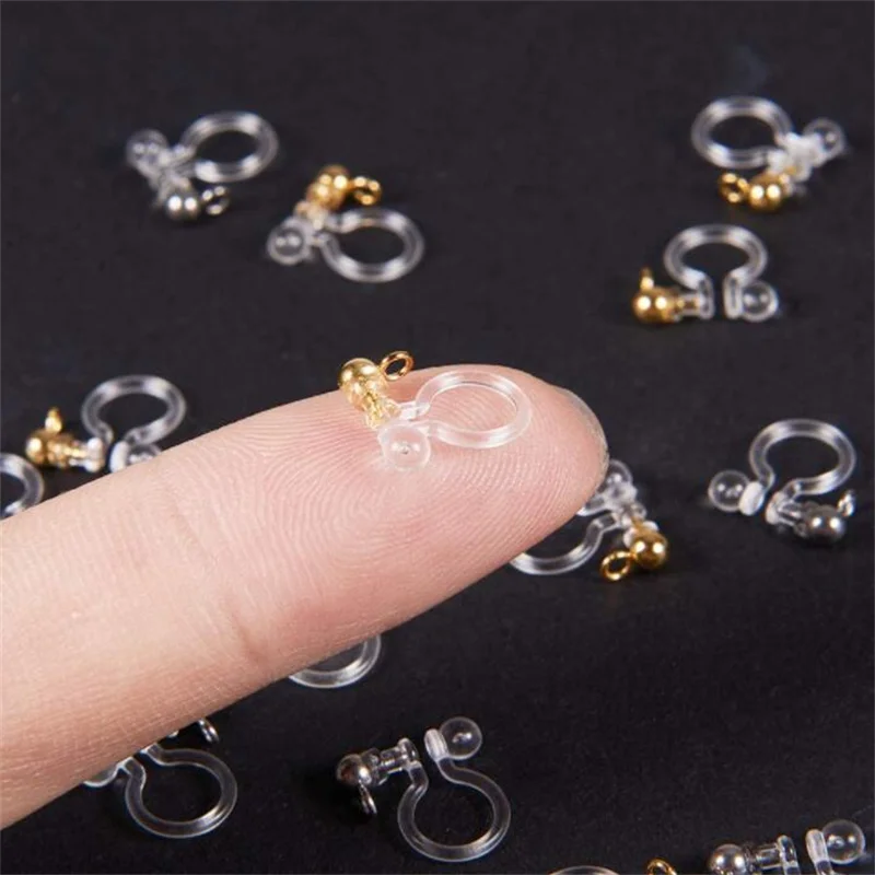 10 stuks roestvrij staal ronde platte oorclip basis cabochon bezel lade oorbellen clips voor doe-het-zelf sieraden ingrediënten accessoires  36