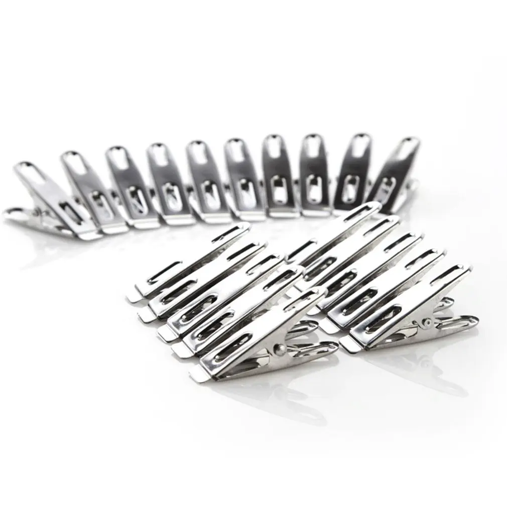 

Stainless Steel Thickening Multi-function Clothes Hanger Powerful Windbreak Solid Durable 20pcs Hang Clothes Clip