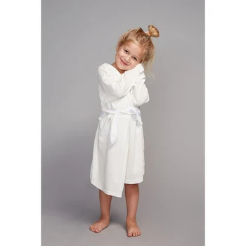 

Terry dressing gown with a hood for a girl, height 110-116 cm, white 1431-60 3376658