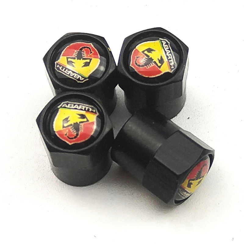 

wholesale black Sport CAR Styling Auto Accessories Car Wheel Tire Valve Caps Case for fiat abarth car
