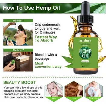 

Natural Herbal Hemp Essential Oil 30ML For Initial Quality Anti-anxiety Panic Body And Improving Mind Relax Sleep V2R4