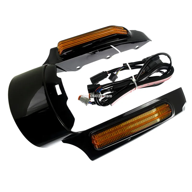 Мотоцикл светодиодный фонарь заднее крыло набор панелей подходит для Harley Touring Road King Street Electra Glide FLHX FLHTCU