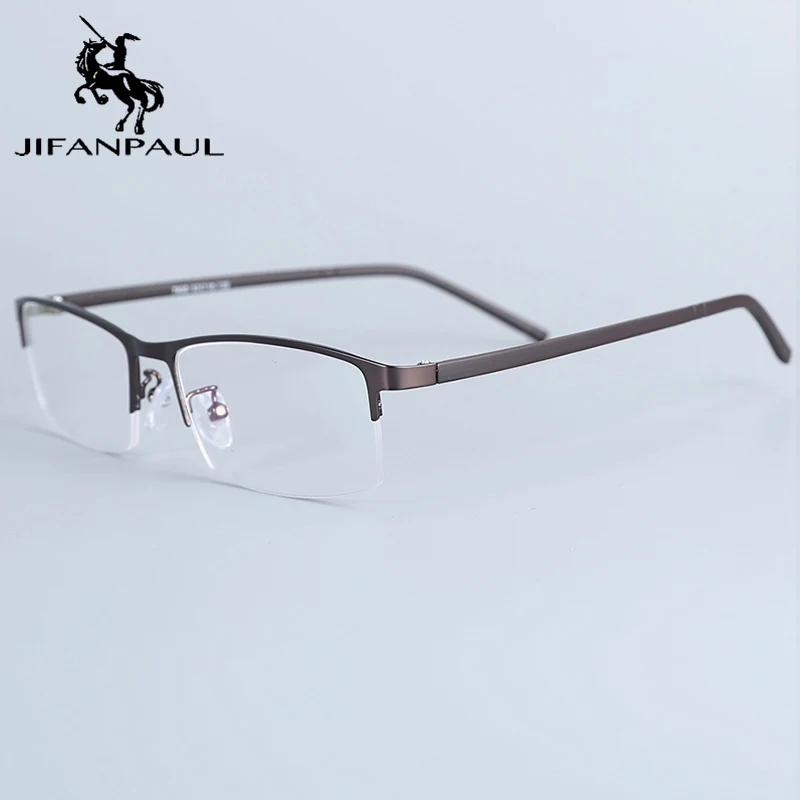 

JIFANPAUL Metal alloy glasses frame unisex metal half-frame optical anti-blue light glasses student frame new fashion glasses
