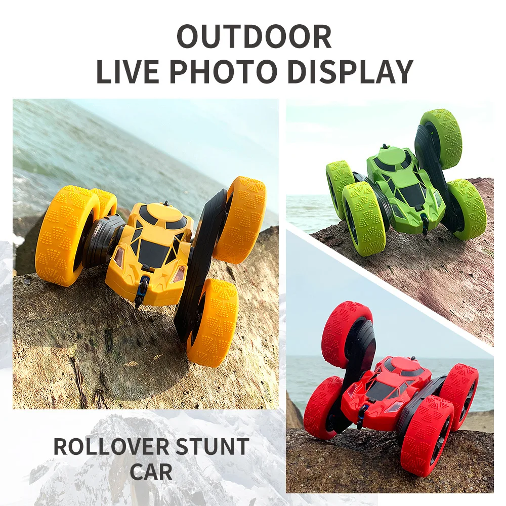 Double-sided Stunt Car 360-degree Rotating and Rolling High-speed Car Lights Children's RC Car Toys remote control car price