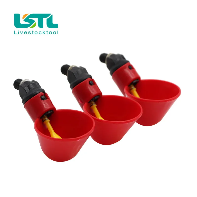 Taza de agua para pezón de pollo, cuenco para beber, vasos bebederos de agua para aves de corral, para patio trasero, riego de aves de corral, 5 uds.