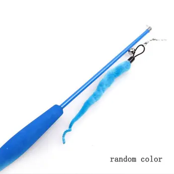 

3pcs Replaceable Feather Head Wand Toys 1Pcs Cat Teaser Retractable Cat Stick for Pet Kitten Coloful Interactive Pet Products