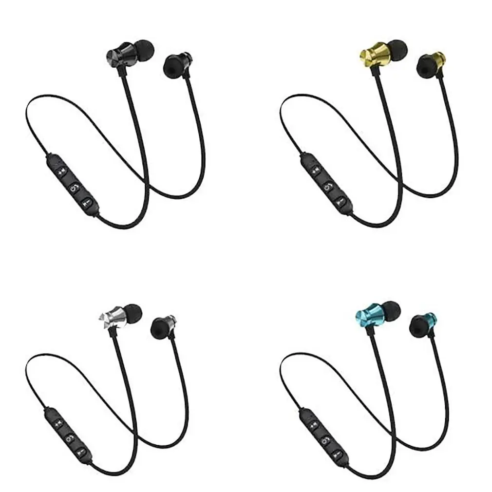 4 2 Bluetooth наушники Спортивные с шейным ободом Магнитные беспроводные
