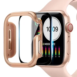 Ultra-Thin TPU + Aluminum Alloy Protective Case for 45mm series 7 (Rose gold)