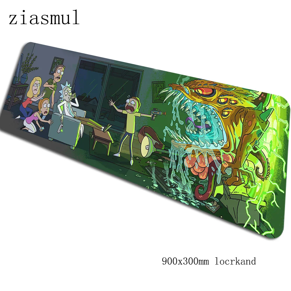 Коврик для мыши rick and morty 90x30 см компьютерный коврик для мыши натуральный резиновый коврик для мыши персональный Коврик для мыши гаджет офисные настольные коврики - Цвет: Size 900x300x2mm